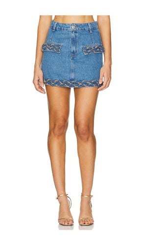 Braided Denim Mini Skirt in . Size 2, 4, 6, 8 - PatBO - Modalova