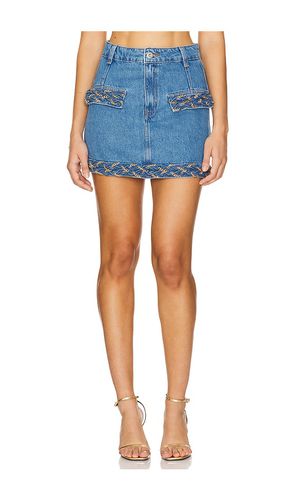 Braided Denim Mini Skirt in . Size 2, 4, 8 - PatBO - Modalova