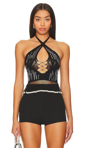 Poster Girl Rum Playsuit Shapewear Toxic Mesh Off The Shoulder