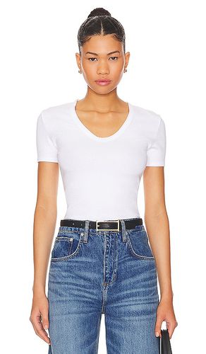 Short Sleeve Rib U Neck in . Taglia L, S, XS - perfectwhitetee - Modalova