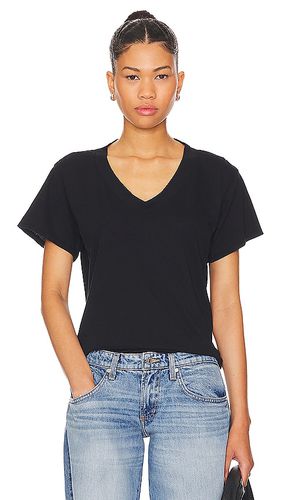 Camiseta cuello pico cotton boxy en color negro talla M en - Black. Talla M (también en S, XS) - perfectwhitetee - Modalova