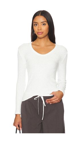 Sweater Rib Long Sleeve U Neck Top in . Taglia S, XS - perfectwhitetee - Modalova