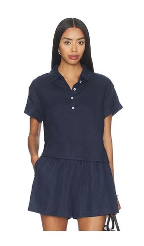 Linen 1/4 Button Down Collared Tee in . Size S. Also in XS - perfectwhitetee - Modalova