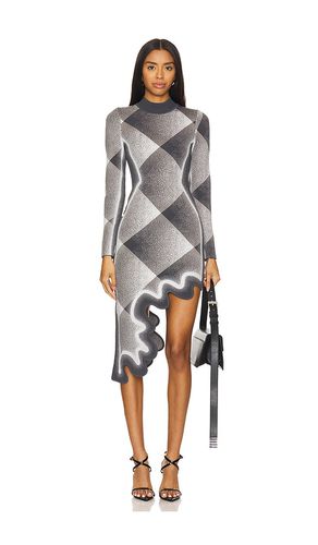 Dobby Long Sleeve Wavy Plaid Dress in . Taglia XL - PH5 - Modalova