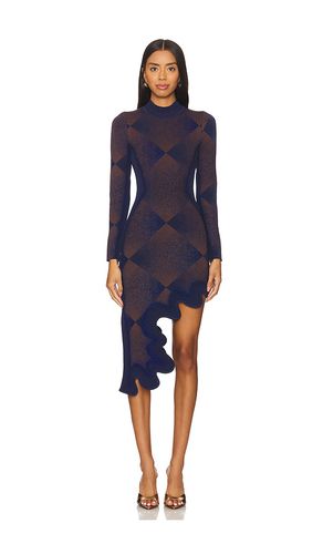 Dobby Long Sleeve Wavy Plaid Dress in . Taglia S - PH5 - Modalova