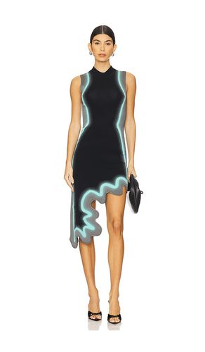 Vestido brooklyn wavy asymmetric en color black,teal talla L en - Black,Teal. Talla L (también en M, S, XL, XS) - PH5 - Modalova