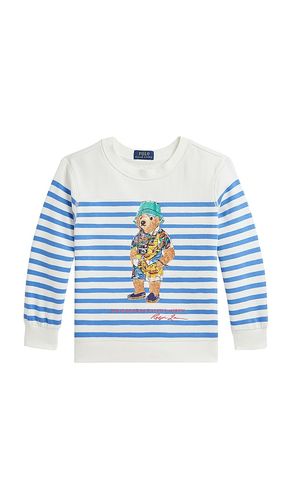 Sudadera con rayas gráficas novelty bear en color blanco talla 2 en & - White. Talla 2 - Polo Ralph Lauren - Modalova
