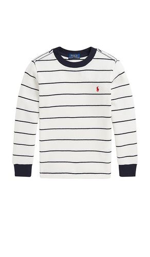 Kids Waffle Knit Stripe Top in . Size 5, 6 - Polo Ralph Lauren - Modalova