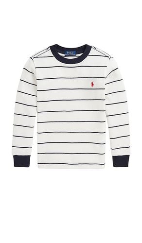 Kids Waffle Knit Stripe Top in . Taglia 5, 6 - Polo Ralph Lauren - Modalova