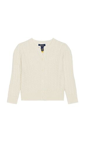 Kids cable knit cardigan en color crema talla 2 en - Cream. Talla 2 (también en 3, 4, 5, 6) - Polo Ralph Lauren - Modalova