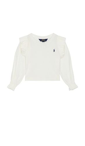 Kids Rib Ruffle Crewneck in . Size 4, 5, 6 - Polo Ralph Lauren - Modalova