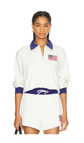 Sudadera flag half zip en color blanco talla L en - White. Talla L (también en M, XL) - Polo Ralph Lauren - Modalova