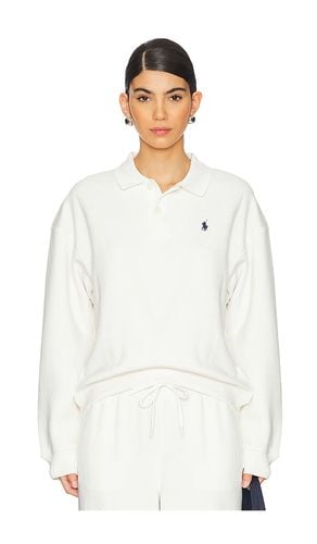 Jersey vellón polo-collar en color blanco talla L en - White. Talla L (también en M, S, XL, XS, XXS) - Polo Ralph Lauren - Modalova