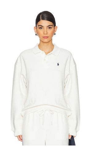 Jersey vellón polo-collar en color blanco talla L en - White. Talla L (también en M, S, XS, XXS) - Polo Ralph Lauren - Modalova