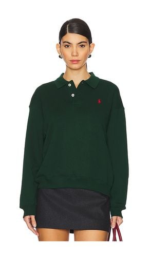 Jersey vellón polo-collar en color verde talla L en - Green. Talla L (también en M, S, XS, XXS) - Polo Ralph Lauren - Modalova