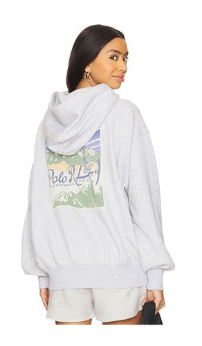 Oversize Fleece Zip Graphic Hoodie in . Taglia M, S, XL, XS - Polo Ralph Lauren - Modalova