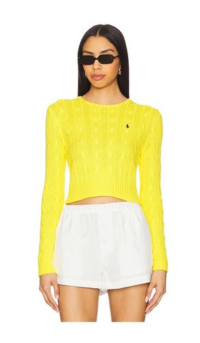 Cable-knit Cotton Cropped Sweater in . Size XL - Polo Ralph Lauren - Modalova