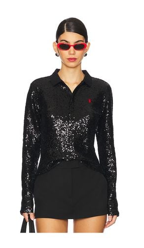 Sequined Long-sleeve Polo Shirt in . Size S, XL, XS - Polo Ralph Lauren - Modalova