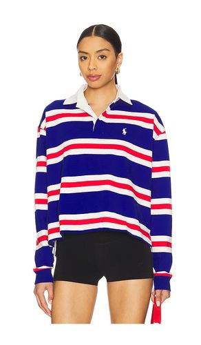 Striped Cropped Jersey Rugby Shirt in . Taglia M, S, XL, XS - Polo Ralph Lauren - Modalova