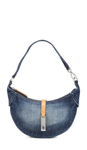 Denim & Leather Shoulder Bag in - Polo Ralph Lauren - Modalova