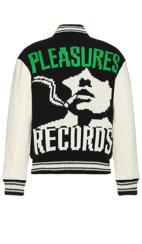 Smoke Knitted Varsity Jacket in . Size XL/1X - Pleasures - Modalova
