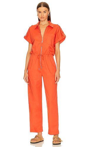 Jordan short sleeve zip front jumpsuit en color naranja talla L en - Orange. Talla L (también en S, XS) - PISTOLA - Modalova