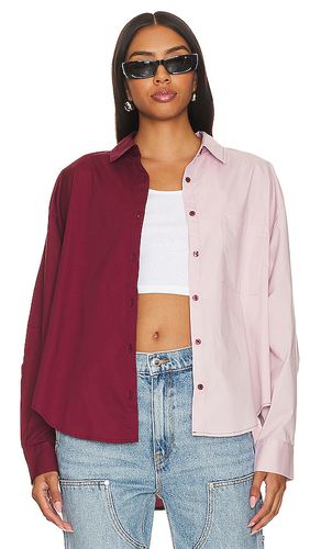 Sloane oversized button down shirt en color vino talla M en - Wine. Talla M (también en S, XL, XS) - PISTOLA - Modalova