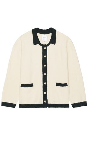 Contrast Collar Knitted Cardigan in . Size M, XL/1X - Found - Modalova