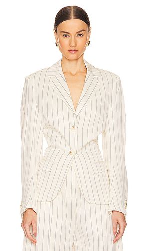 Blazer drapeado a rayas en color ivory talla 36 en - Ivory. Talla 36 (también en 38) - REMAIN - Modalova