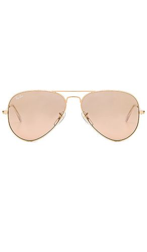 Gafas de sol aviator en color marrón talla all en Oro y espejo de plata rosa y marrón cristal - Brown. Talla all - Ray-Ban - Modalova