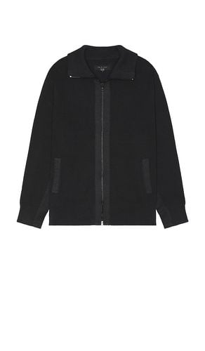 Washed dexter andrew zip sweater en color negro talla L en - Black. Talla L (también en M, S) - Rag & Bone - Modalova