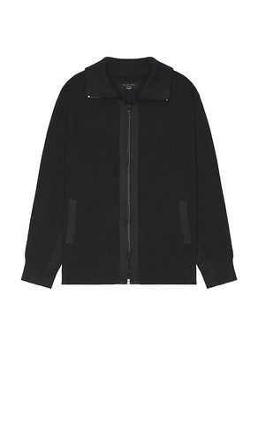 Washed dexter andrew zip sweater en color negro talla L en - Black. Talla L (también en M, S, XL/1X) - Rag & Bone - Modalova