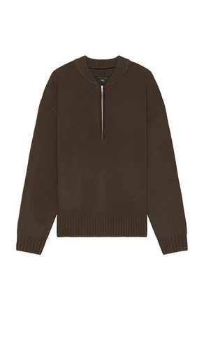 Clarkson Mixed Media Quarter Zip Sweater in . Size M, XL/1X - Rag & Bone - Modalova