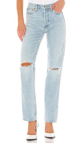 Jean pierna recta high rise loose en color azul talla 23 en - Blue. Talla 23 (también en 24, 26, 27, 28, 30, 31, 32) - RE/DONE - Modalova