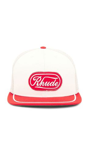 Rhude Patch Trucker Hat in White - Rhude - Modalova