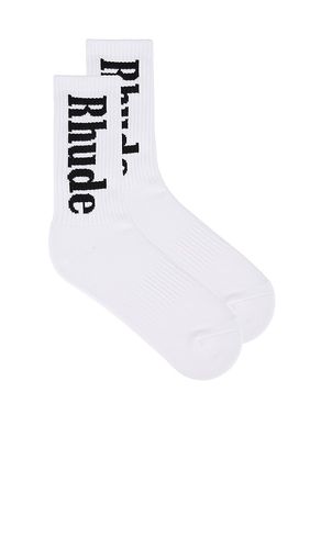 Calcetines script en color blanco talla all en - White. Talla all - Rhude - Modalova