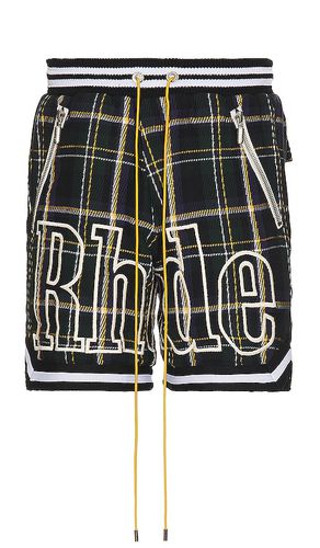 Flannel court logo short en color azul marino talla L en - Navy. Talla L (también en M, S) - Rhude - Modalova