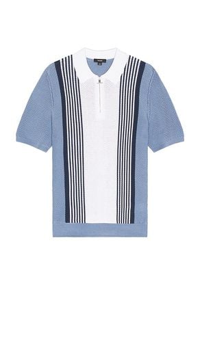 Berlin Half Zip Stripe Colourblock Textured Polo in . Size S, XL/1X - Reiss - Modalova