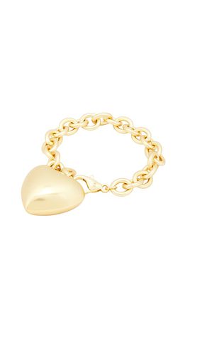 Brazalete the puffy heart en color oro metálico talla all en - Metallic Gold. Talla all - Roxanne Assoulin - Modalova