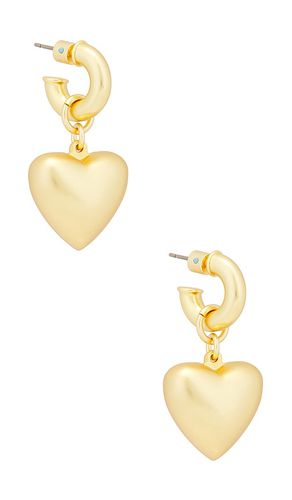 Pendientes the puffy heart en color oro metálico talla all en - Metallic Gold. Talla all - Roxanne Assoulin - Modalova