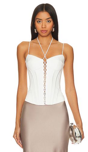 Rozie Corsets Leather Corset Top in Brown