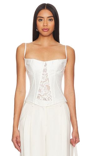 Linen And Lace Bustier Top in . Taglia 38/M, 40/L, 42/XL - Rozie Corsets - Modalova