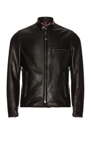 Waxed Natural Pebbled Cowhide Cafe Leather Jacket in . Size M, S - Schott - Modalova