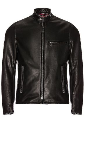 Waxed Natural Pebbled Cowhide Cafe Leather Jacket in . Size M, S, XL - Schott - Modalova