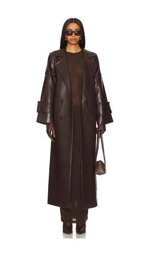 Faux Leather Tie Trenchcoat in . Size M, S, XS - SELMACILEK - Modalova