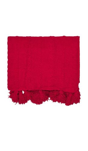 Manta braided pom pom throw en color rojo talla all en - Red. Talla all - Sunday Citizen - Modalova