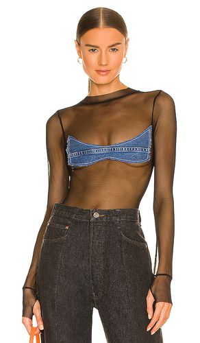 Denim Patch Bodysuit in . Size XL - SAMI MIRO VINTAGE - Modalova