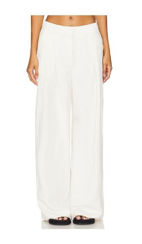 Pantalones wide leg pleat en color ivory talla L en - Ivory. Talla L (también en M, S) - St. Agni - Modalova