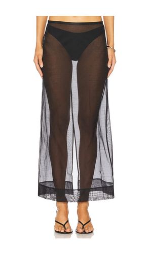 Sheer Leather Trim Skirt in . Size M, S - St. Agni - Modalova