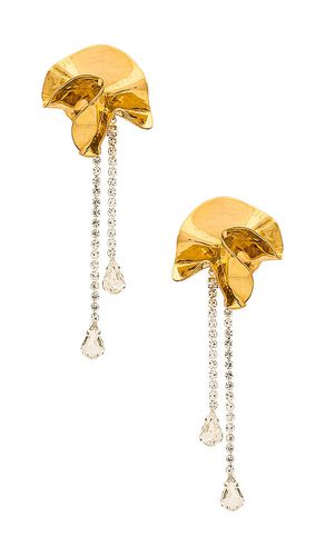 Sylvia crystal drop earrings en color oro metálico talla all en - Metallic Gold. Talla all - Sterling King - Modalova